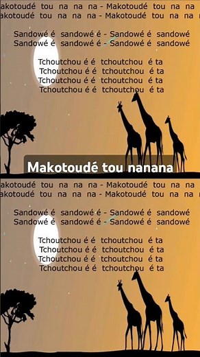 Makotoudé tou nanana #afrique #musique #chant