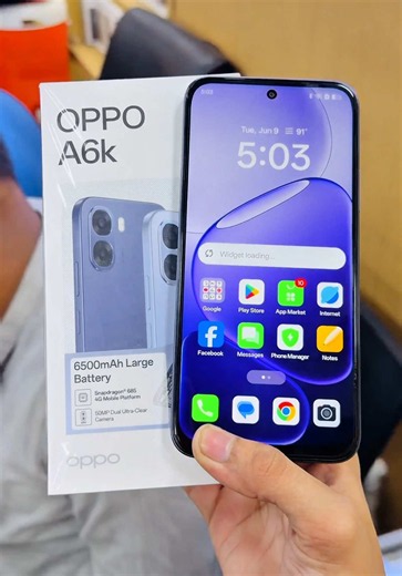 OPPO A6K 16GB RAM, 128GB Storage — 6500mAh & 50MP AI Camera