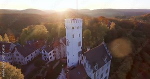 Burg Liechtenstein Aerial Shot