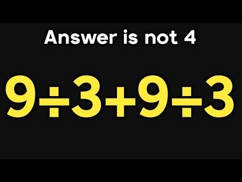 9÷3+9÷3 = ❓ / Only 5% can solve this math question / Simplify algebraic expression