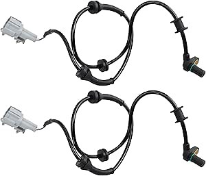 TRQ Front ABS Wheel Speed Sensor Set Compatible with 2005-2021 Nissan Frontier 2005-2012 Pathfinder 2005-2015 Xterra