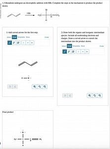 1,3-Butadiene undergoes an electrophilic addition with HBr. Com... | Filo