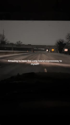 Driving Solo on Long Island's Snowy Expressway