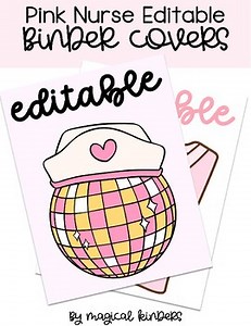 Pink Nurse/ Health Binder Themed Binder Covers - PowerPoint