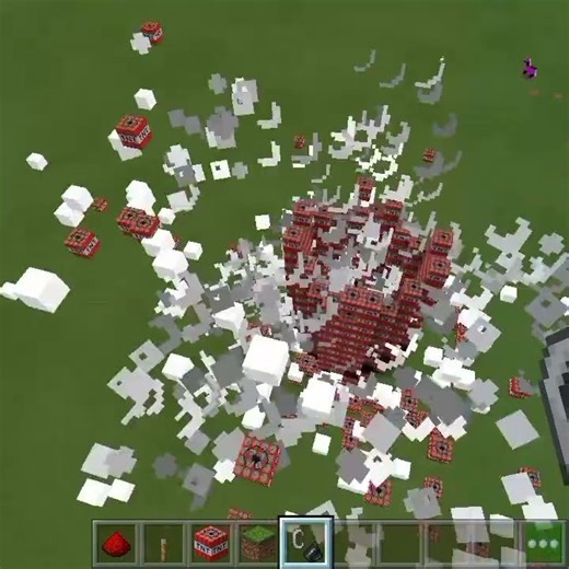 Minecraft TNT blast whit circle