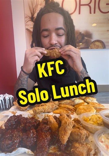 Solo Lunch At KFC #mukbang #solo #asmr #pov #food | mukbangs
