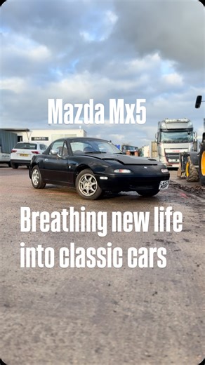 Surrey Auto Works on Instagram: "Time to breathe new life into this MK1 Mazda MX-5 ✨ Chrome wheels, factory hardtop, and that beautiful brown interior — the foundations are already perfect. Now it’s time for fresh paint, a little TLC magic, and a full engine service to make this roadster shine once more. Watch this space… 👀🚗 #MazdaMX5 #ClassicCarRevival #ProjectCar"