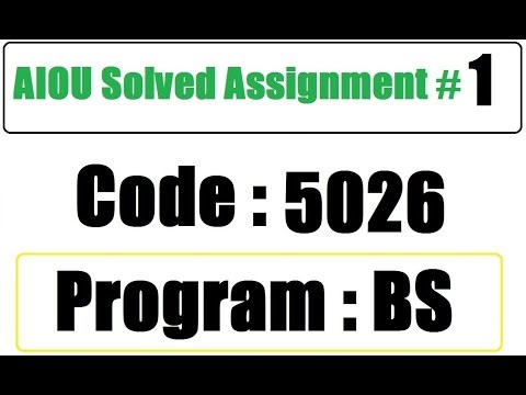 AIOU Code 5026 / 9551 / 8503 Solved Assignment No 1 Autumn 2025 | 03468885319