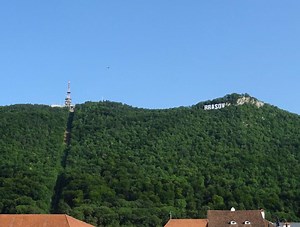 Tampa Cable Car and Tampa Mountain in Brasov, Romania