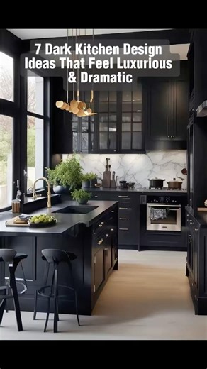 7 Dark Kitchen Design Ideas That Feel Luxurious & Dramatic | Modern Black & Deep Tone Cabinets