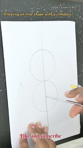 An oval compass technique #shapedrawing #easymathematics