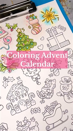 Christmas Coloring Countdown - Day 8 Spectrum Noir Colourblend