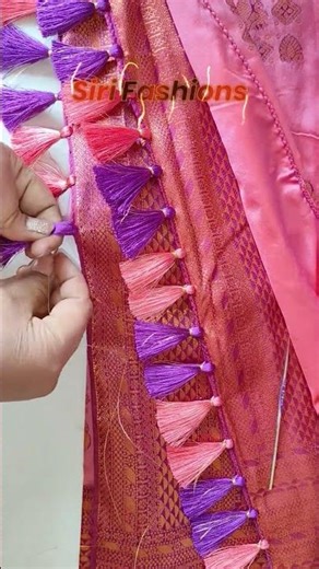 Saree Kuchulu Making #ytshorts #embroidery #sareeaccessories #trending #diy #saree #sareetassels