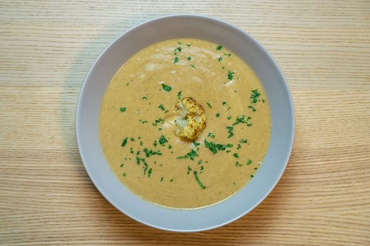 Vegan Roasted Cauliflower Soup Without Cream Recipe