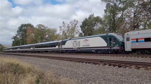 amtrak的西门子动集拖车进行试运行的视频搬运～轨道交通火车迷siemens机辆模式列车火车头railfan内燃机车diesellocomotive～