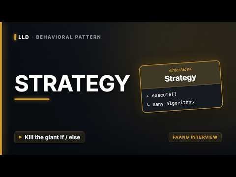 Strategy Design Pattern in Java — LLD Interview Favorite