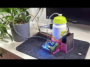 Houseplant watering robot with Arduino and solar