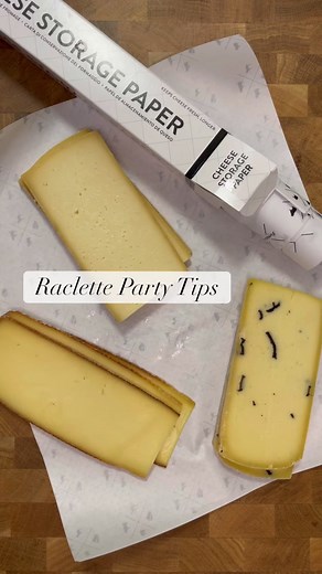 The holidays are over, but you can still keep the cozy vibes going with hot and melty Raclette! Check out these tried and true tips for serving up everyone's favorite winter meal. #cheese #formaticum #cheesestorage #cheesepaper #cheesebags #raclette #raclettecheese #swisscheese #frenchcheese #rawmilk #blacktruffle #trufflecheese #fromage #formaggio #queso #kase #queijo