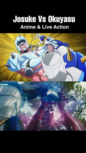 Josuke vs Okuyasu | Live Action & Anime