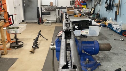 Another Abused Mg42 post sample in for evaluation and repair.