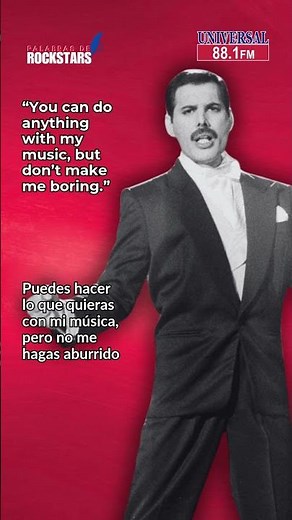 #WordsOfARockStar Freddie Mercury from Queen | Universal 88.1
