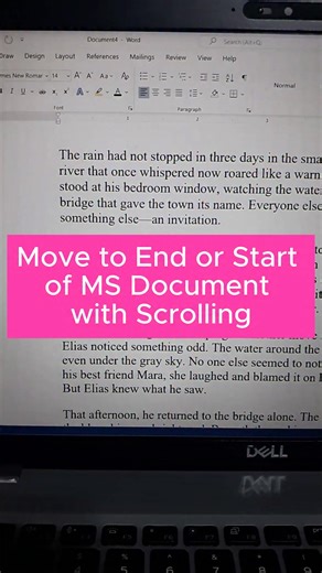 How to Move to the End or Start of a Document in Without Scrolling in Microsoft Word #msword #microsoftword #wordtips #computerbasics #officetips | Edmond Goddy Achuo Nfua