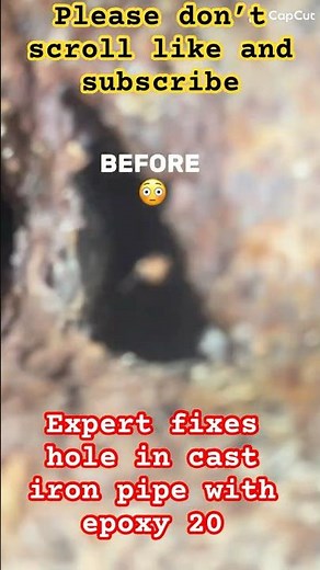 🛠️ *Fixing a Hole in Old Cast Iron Pipe with Epoxy20 | Step-by-Step Sewer Repair!* 💥#epoxy #repair