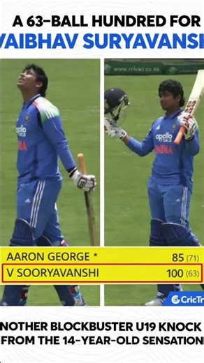 14-Year-Old Vaibhav Suryavanshi🔥#shorts #IndiaU19 #FutureStar