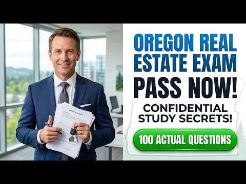 Pass the Oregon Real Estate Exam Fast | 2026 Study Guide + Practice Questions #realestateexam