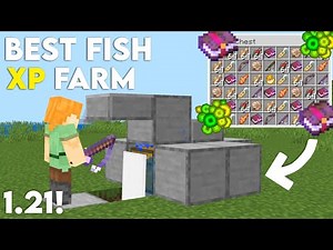 Easy AFK Fish XP Farm TUTORIAL in Minecraft Bedrock 1.21!