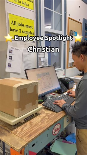 ⭐ Get to know Christian ⭐ Watch to learn about Christian and his responsibilities as Omega's Shipping Manager! #youromega #printshop #logistics #fulfillment #customprint #printtok #commercialprint #work #office #shipping #shippingmanager #employeehighlight #employeespotlight #team #worklife #workvlog #ditl