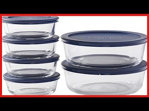 Great product - Anchor Hocking Round Glass Food Storage Containers with Blue SnugFit Lids