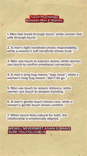 Touch Psychology: How Men and Women Communicate Love Without Words