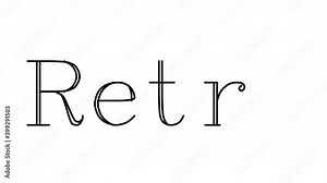 Retro Animated Handwriting Text in Serif Fonts and Weights