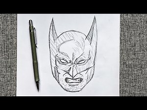 How to Draw a Batman Step by Step / Batman Face Drawing / Easy Drawing Tutorials