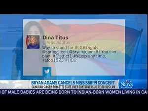 80K views · 149 reactions | Glad CTV was taking note of Bryan Adams and Bruce Springsteen canceling shows in Mississippi and North Carolina. LGBT rights are an international cause. We must keep standing up for what's right and fighting laws like the ones passed in North Carolina and Mississippi. | Congresswoman Dina Titus | Facebook