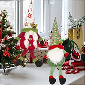 2 PCS Christmas Gnomes Plush Decorations - 22 Inch Handmade Swedish Scandinavian Gnomes Plush, Christmas Elf Doll Xmas Ornaments for Home Decor Gift