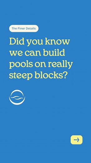 Think your yard’s too steep for a pool? You’re not alone. A lot of people assume a sloping block means no pool. But in most cases, it’s absolutely possible. Here’s the gist: – We might build partially out of ground – Retaining walls may be needed – It’ll take more planning, but that’s on us Every site is different - and your slope might actually open up some really cool design options. If you’ve got any burning questions, drop them below or DM me a pic of your slopey space - let me be the judge 
