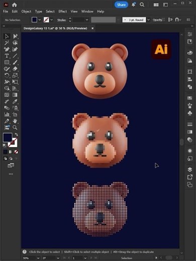 Adobe Illustrator 2026 – How to make pixel art like a Pro! #adobe #adobeillustratortutorial