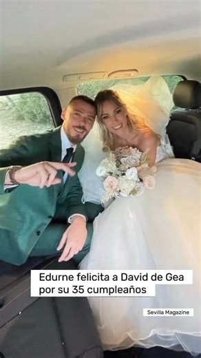 #IMAGEN 35 años cumple David de Gea y su mujer, Edurne, le felicita rescatando en sus redes fotografías como la de su boda. "Feliz cumpleaños al que me hace reír hasta cuando no me toca. Gracias por ser mi compañero de vida, de sueños y de aventuras con nuestra peque!! Porque solo tú entiendes mis locuras (y aún así decides quedarte!!)", ha escrito la artista a su marido dejando claro, una vez más, que su amor está por encima de todo... ¡Muchas felicidades! ❤️🎂 #edurne #sevillamagazine #cumplea