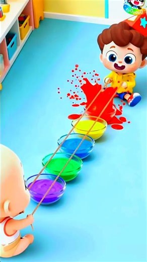 Baby Color Running Fun 🌈 | Learn Colors for Kids | #shortsfeed #baby