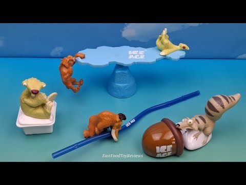2003 ICE AGE set of 4 CARL'S Jr MOVIE COLLECTIBLES VIDEO REVIEW