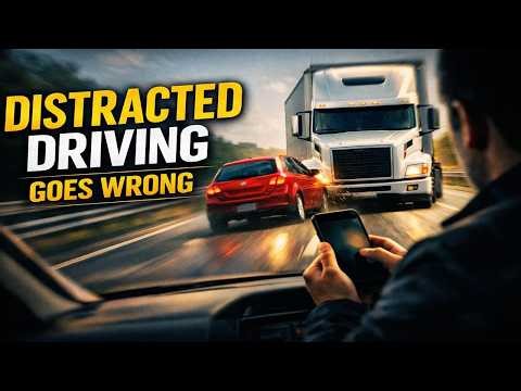 Distracted Driving Goes Wrong (Real Crash Compilation)