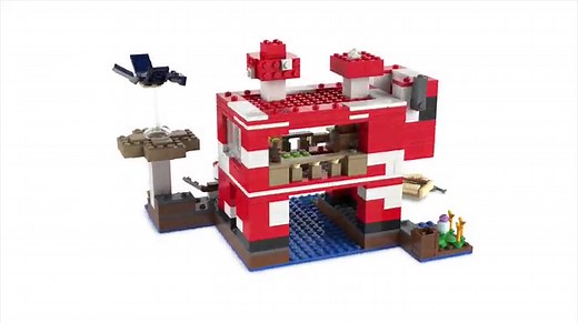 LEGO Minecraft The Mooshroom House Toy Figures and Playset - Building Minecraft Toy for Kids, Boys and Girls, Ages 8 - with Steve and Other Figures for Pretend Play - Gift Idea for Birthdays - 21270