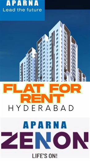 FLAT for RENT in APARNA ZENON #flatforrent #hyderabad #shortvideo #realestate #2bhkhouseforsale