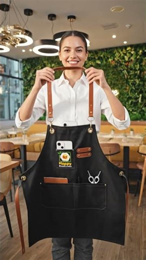 This apron has a phone pocket and it's actually genius #aprondesign #kitchenhacks