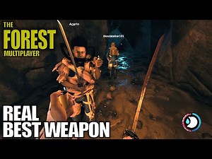 Cave Exploring for the Real Best Weapon Ever | The Forest Multiplayer Gameplay | E11