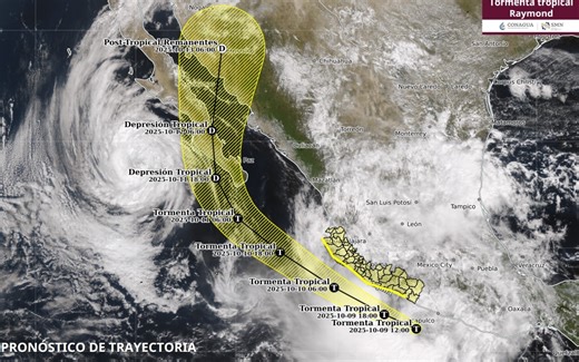 Se forma tormenta tropical Raymond en México; ¿dónde se ubica y qué estados afectará?