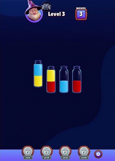 Magic sort levels 1-3 #magic #sort 🗿