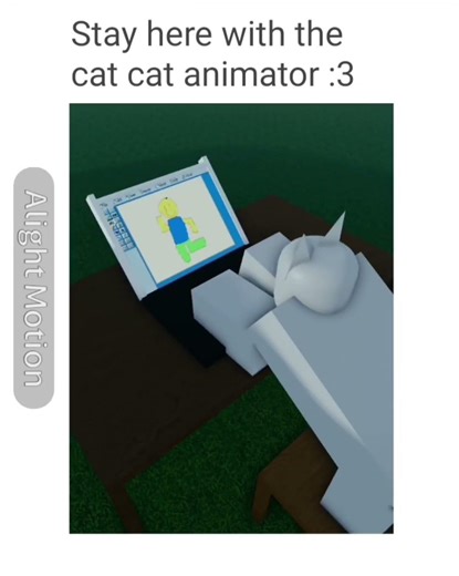 Relax☺️(2) | Cat cat animator | Animation Tool: Obby Creator (Roblox) #cat #animation #typing